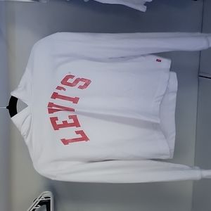 White Levi's cropped hoodie